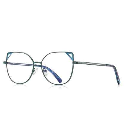 Cat Eye Metal Photochromic Myopia Glasses