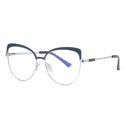 نظارات طبية معدنية متغيرة اللون على شكل عين القط