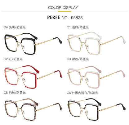 نظارات طبية يدوية الصنع على شكل فراشة متعددة الأضلاع لعلاج قصر النظر