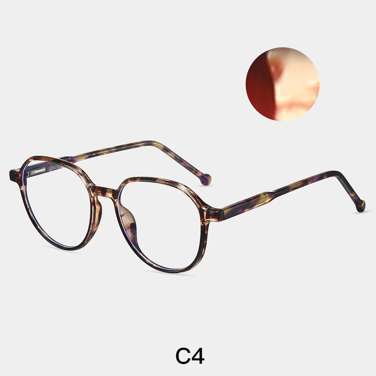 نظارات طبية دائرية متدرجة مصنوعة يدويًا من الأسيتات