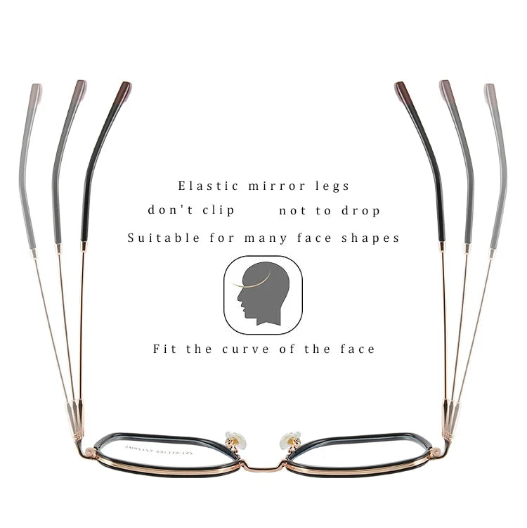 نظارات طبية مربعة معدنية متعددة البؤر