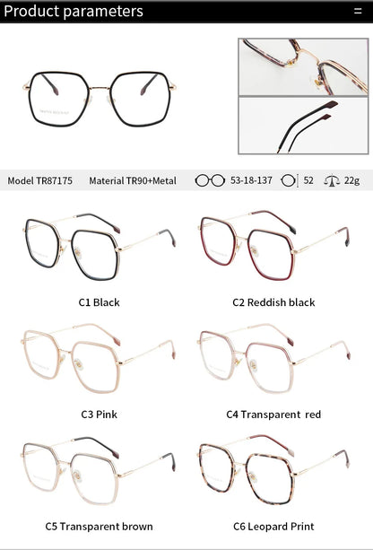نظارات طبية مربعة معدنية متعددة البؤر