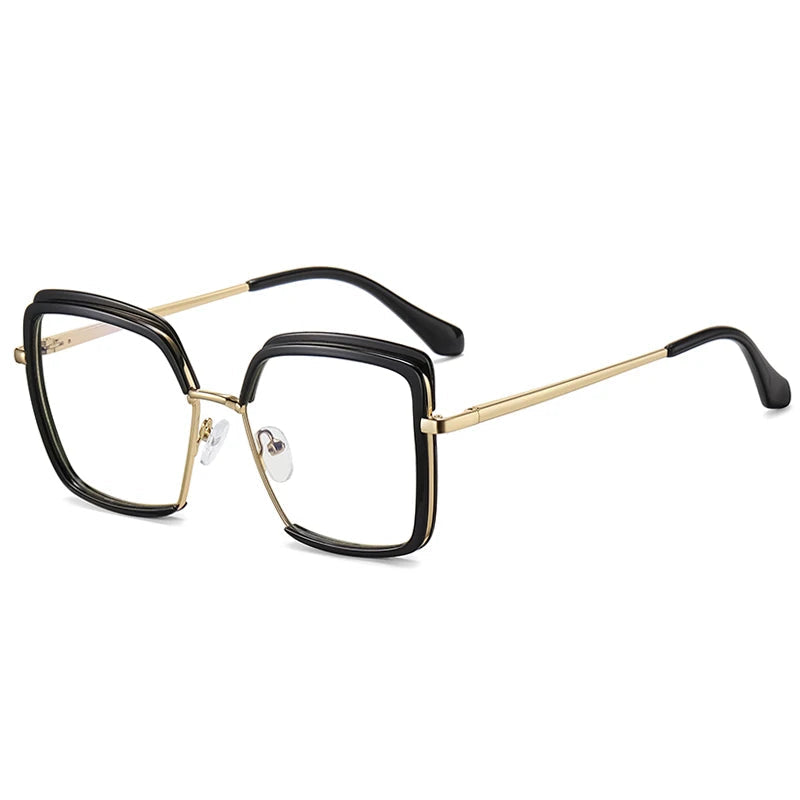 نظارات طبية يدوية الصنع على شكل فراشة متعددة الأضلاع لعلاج قصر النظر