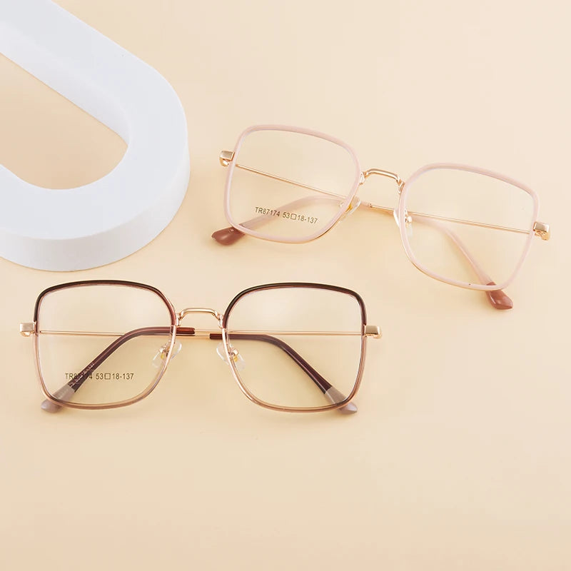 نظارات متعددة الأضلاع متدرجة اللون حساسة للضوء الأزرق