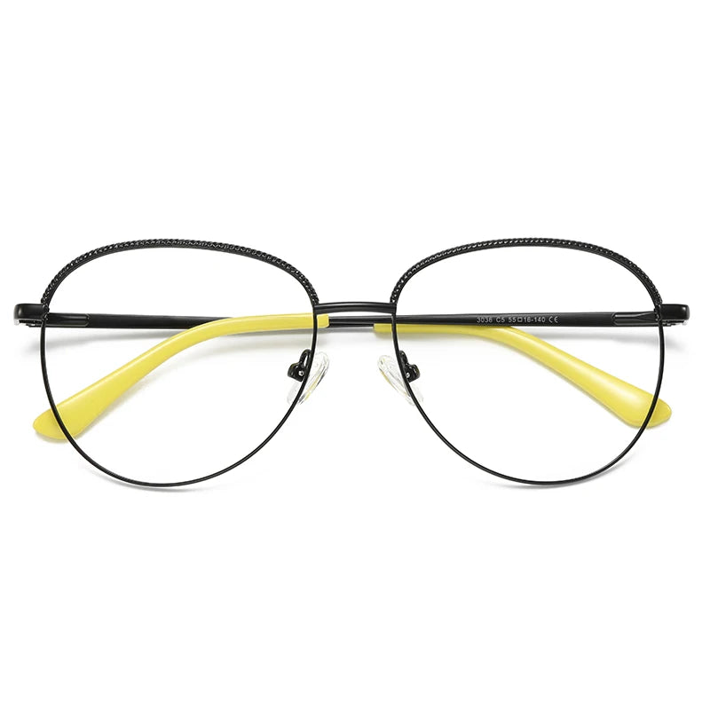 Fashion Round Metal Photochromic Prescription Glasses