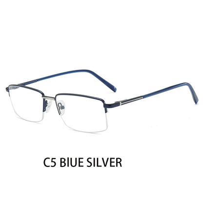 نظارات نصف إطار مستطيلة الشكل متعددة البؤر