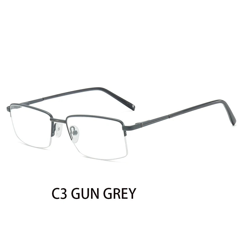 نظارات نصف إطار مستطيلة الشكل متعددة البؤر