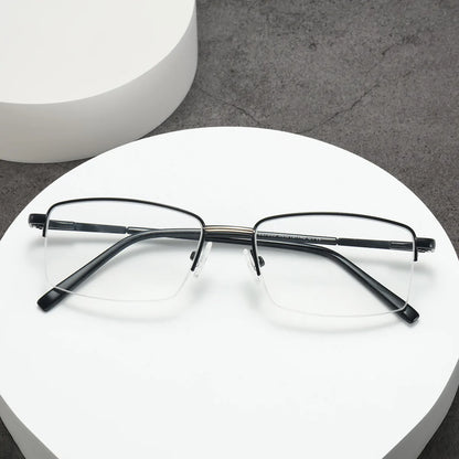 نظارات نصف إطار مستطيلة الشكل متعددة البؤر