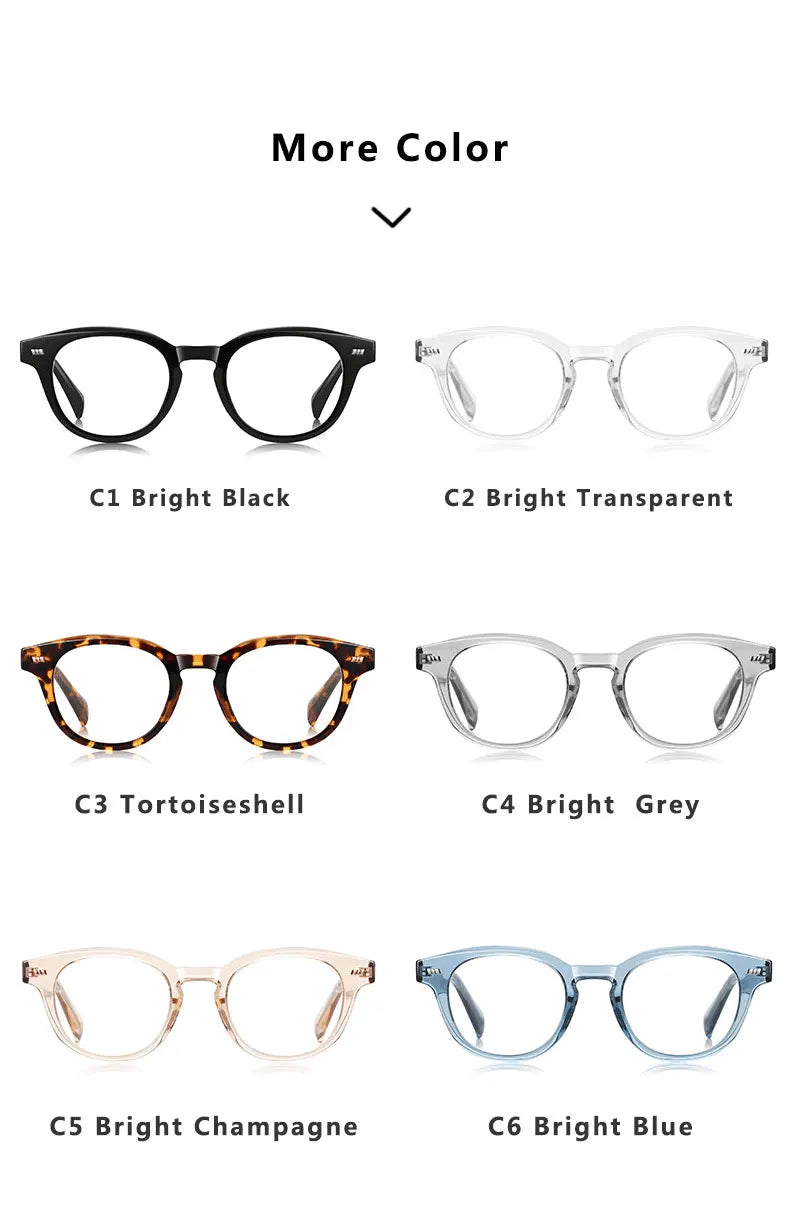 نظارات طبية بيضاوية الشكل ذات عدسات متغيرة اللون على الطراز الكوري