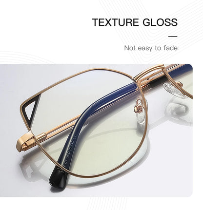 Cat Eye Metal Photochromic Myopia Glasses