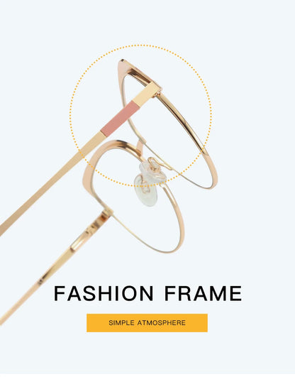 نظارات طبية معدنية متغيرة اللون على شكل عين القط