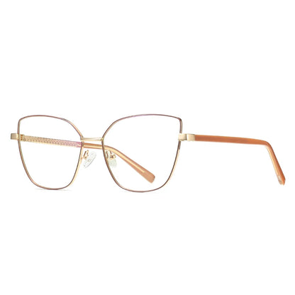 Cat Eye Metal Progressive Photochromic Glasses