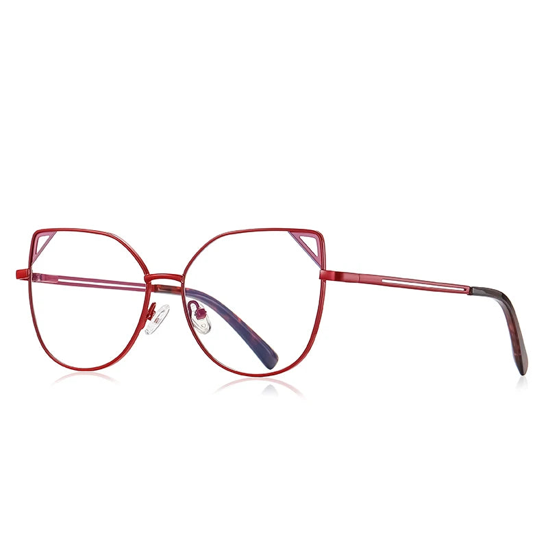 Cat Eye Metal Photochromic Myopia Glasses
