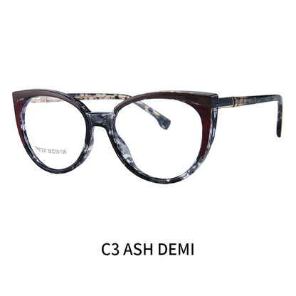 نظارات طبية متدرجة مصنوعة يدويًا من الأسيتات بتصميم عين القطة