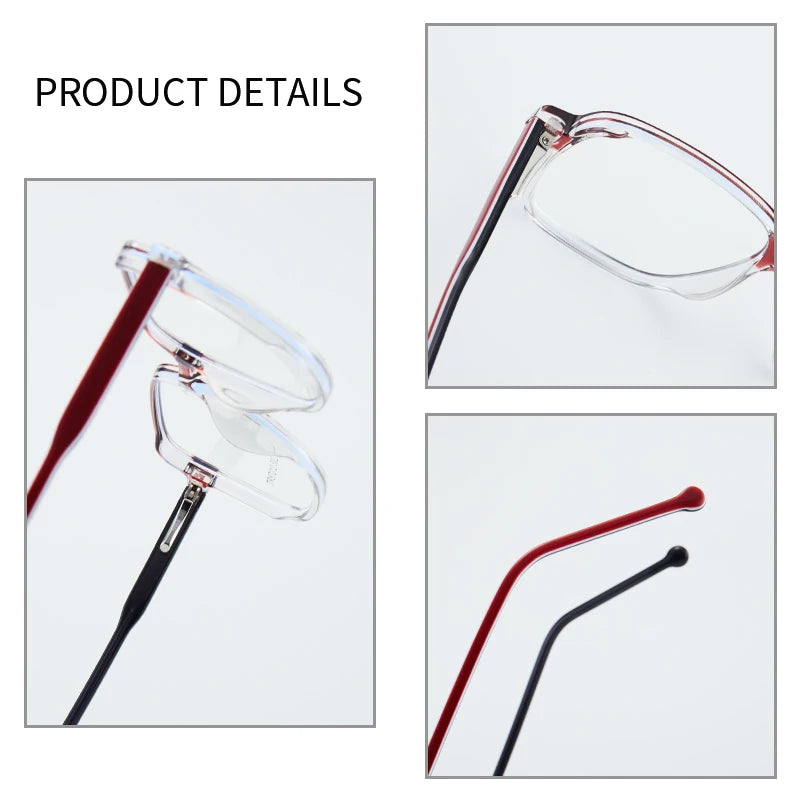 نظارات طبية مربعة يدوية الصنع لعلاج قصر النظر