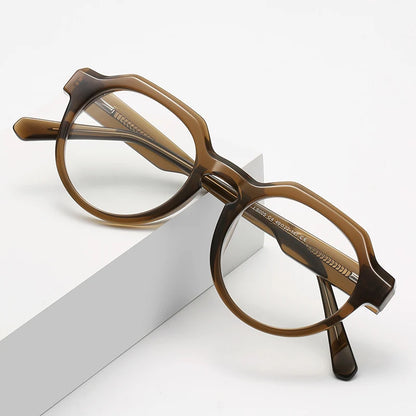 نظارات طبية كبيرة مستديرة متعددة الأضلاع فوتوكرومية