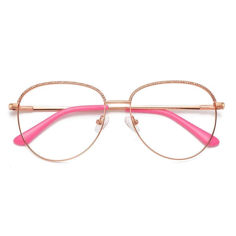 Fashion Round Metal Photochromic Prescription Glasses