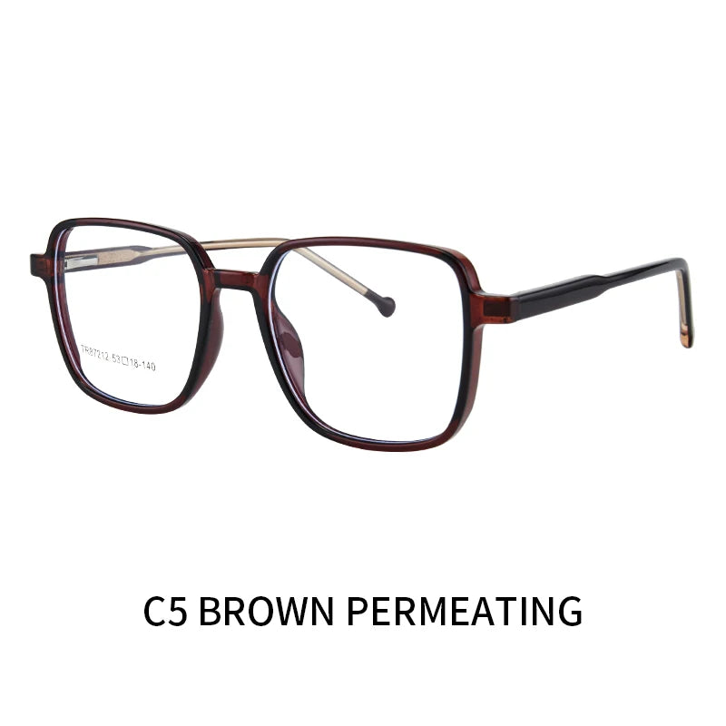 نظارات طبية مربعة يدوية الصنع لعلاج قصر النظر