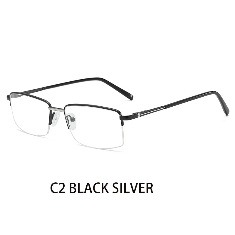 نظارات نصف إطار مستطيلة الشكل متعددة البؤر