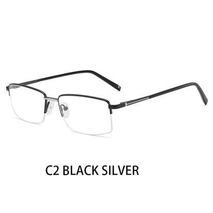 نظارات نصف إطار مستطيلة الشكل متعددة البؤر