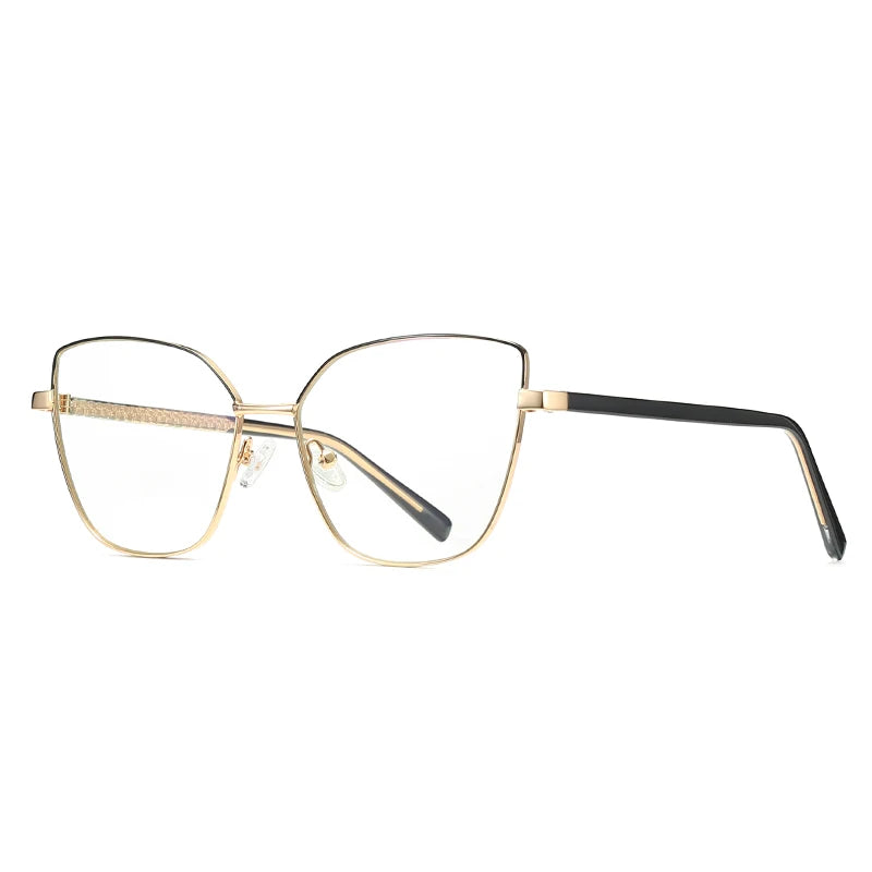 Cat Eye Metal Progressive Photochromic Glasses