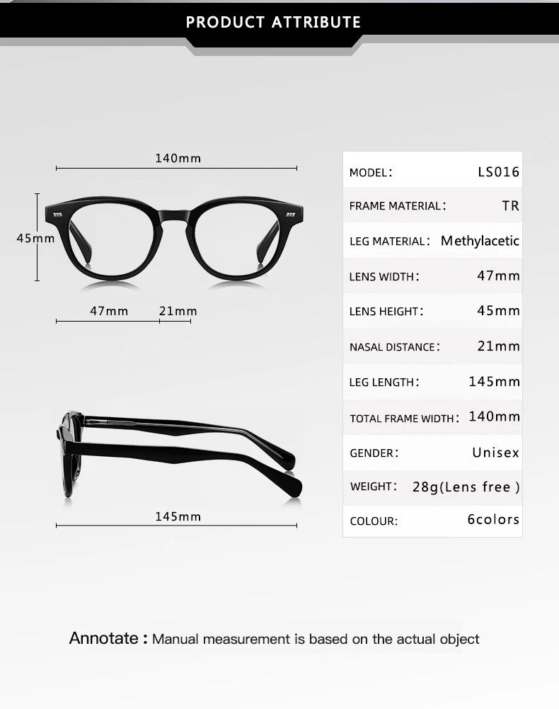 نظارات طبية بيضاوية الشكل ذات عدسات متغيرة اللون على الطراز الكوري