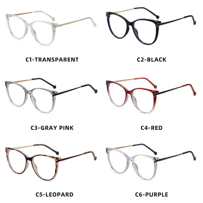 نظارات واقية من الضوء الأزرق على شكل فراشة مربعة