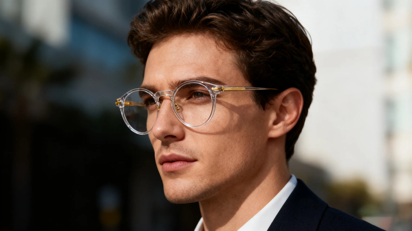 نظارات دائرية عتيقة اللون متغيرة اللون مع حماية من الأشعة فوق البنفسجية UV400