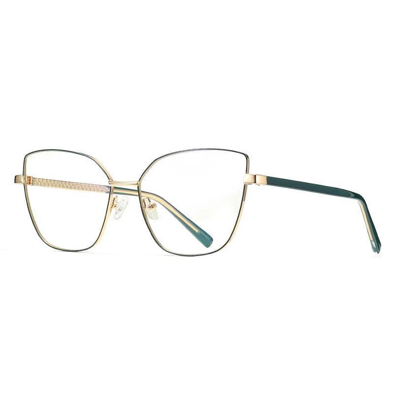 Cat Eye Metal Progressive Photochromic Glasses