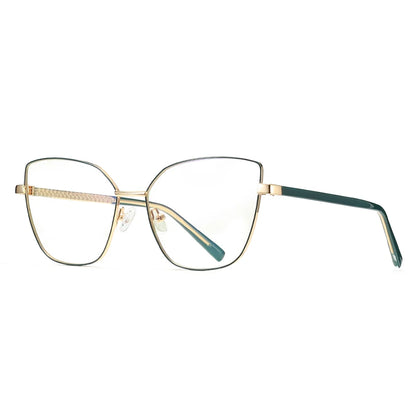 Cat Eye Metal Progressive Photochromic Glasses