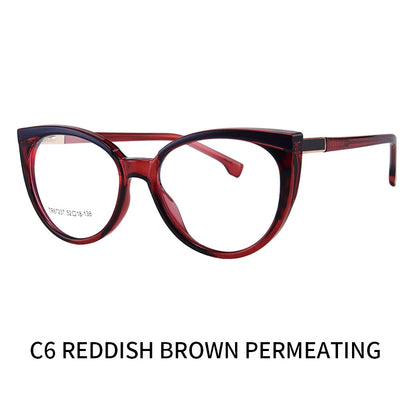 نظارات طبية متدرجة مصنوعة يدويًا من الأسيتات بتصميم عين القطة