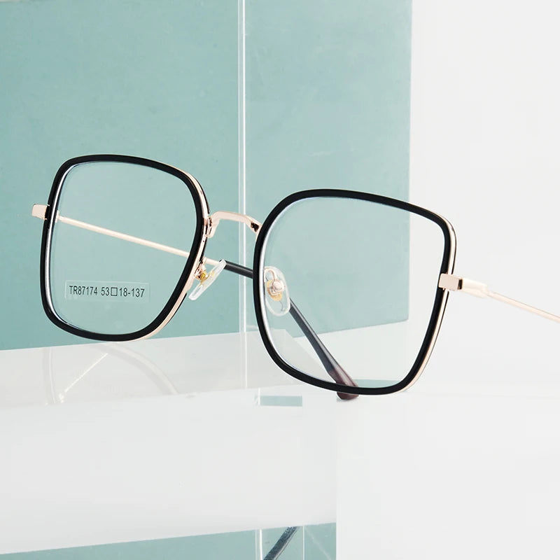 نظارات متعددة الأضلاع متدرجة اللون حساسة للضوء الأزرق