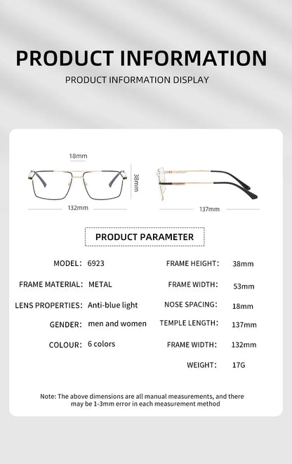 Pilot Square Progressive Blue Light Glasses