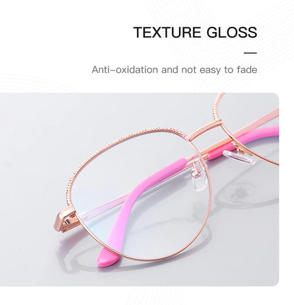 Fashion Round Metal Photochromic Prescription Glasses