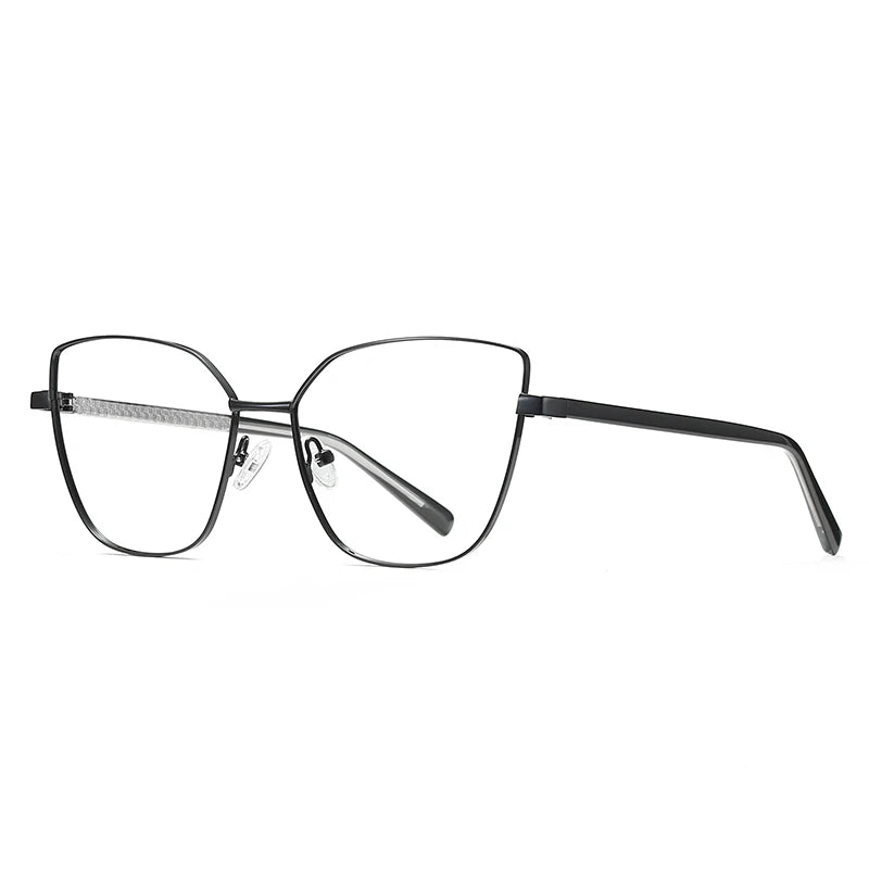 Cat Eye Metal Progressive Photochromic Glasses