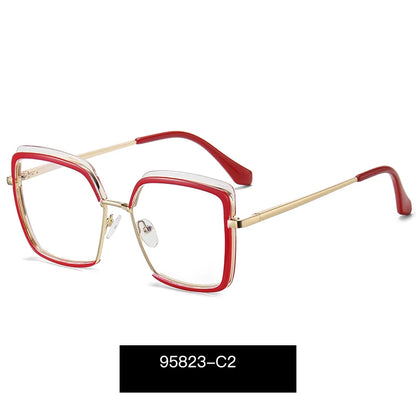 نظارات طبية يدوية الصنع على شكل فراشة متعددة الأضلاع لعلاج قصر النظر