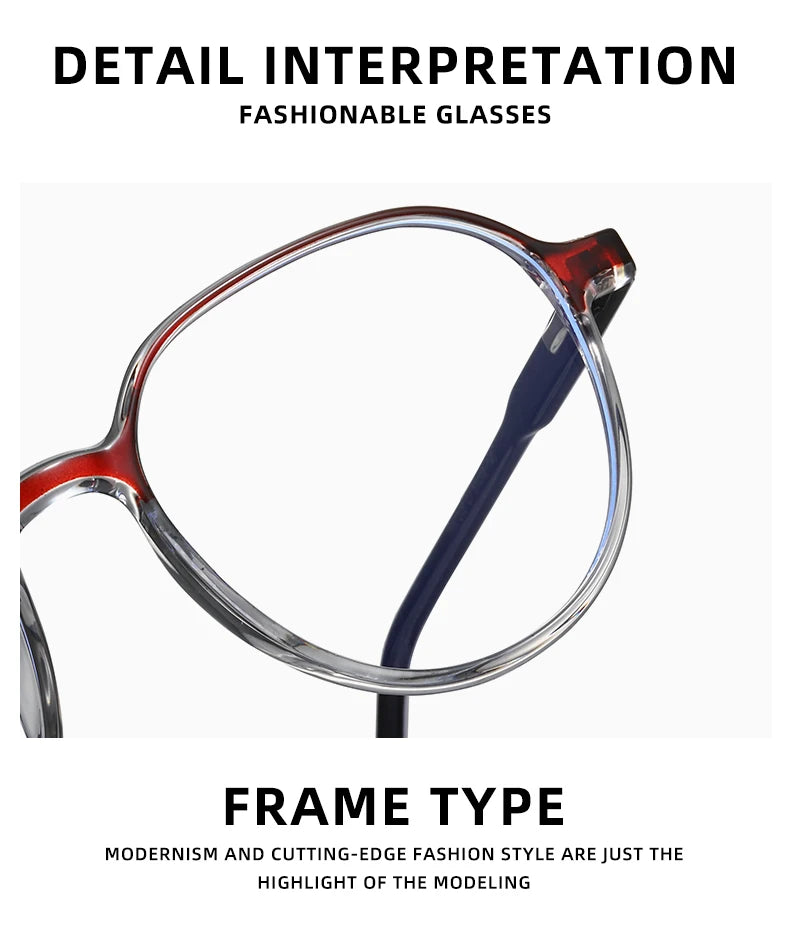 نظارات طبية دائرية متدرجة مصنوعة يدويًا من الأسيتات